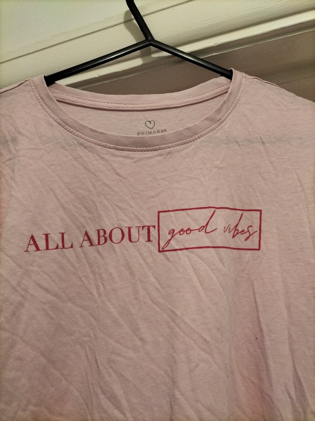 Ladies Primark 6-8 Pink Short Sleeved Tshirt