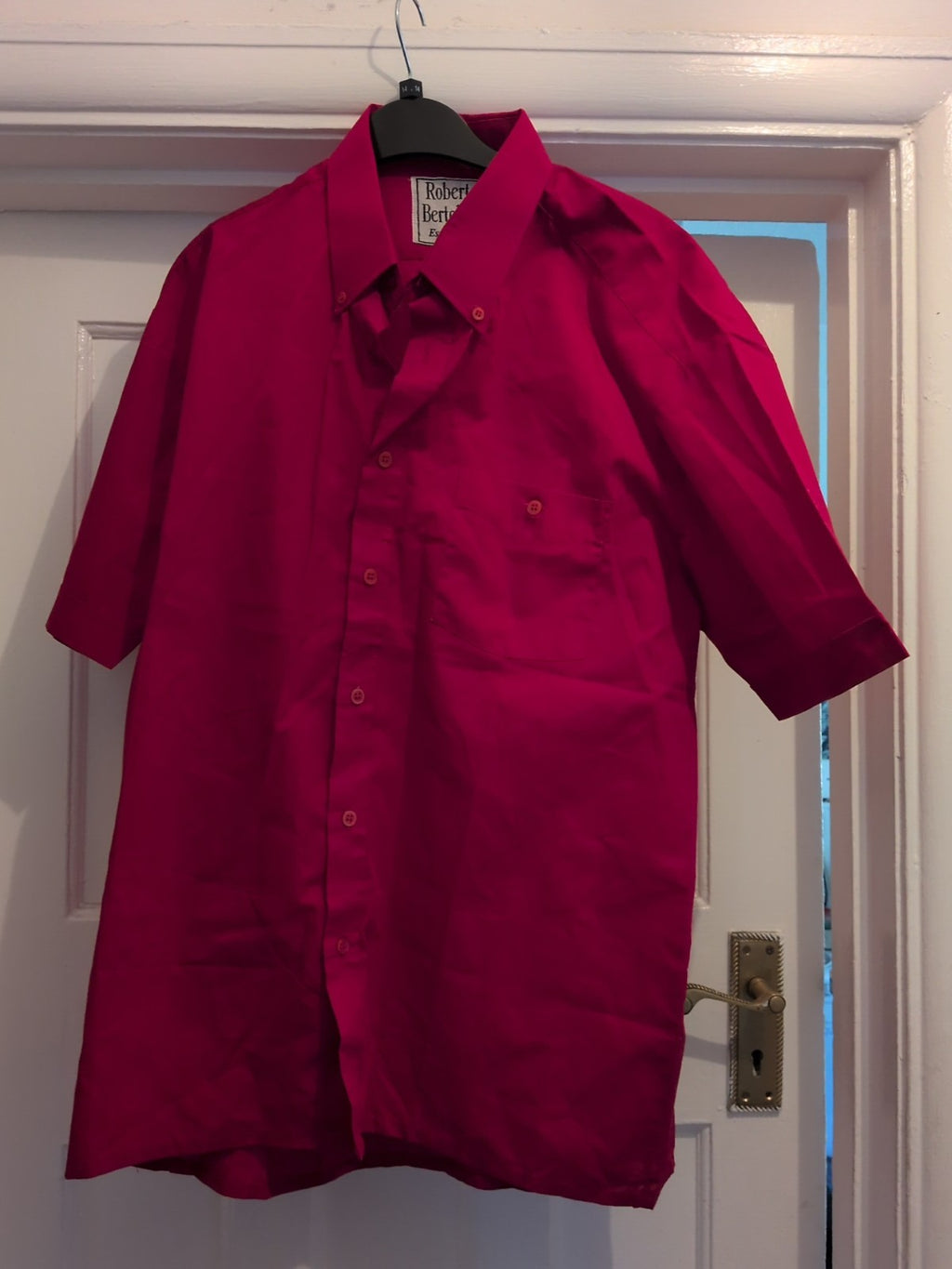 Roberto Bertolucci Large Red Shirt Short Sleeve