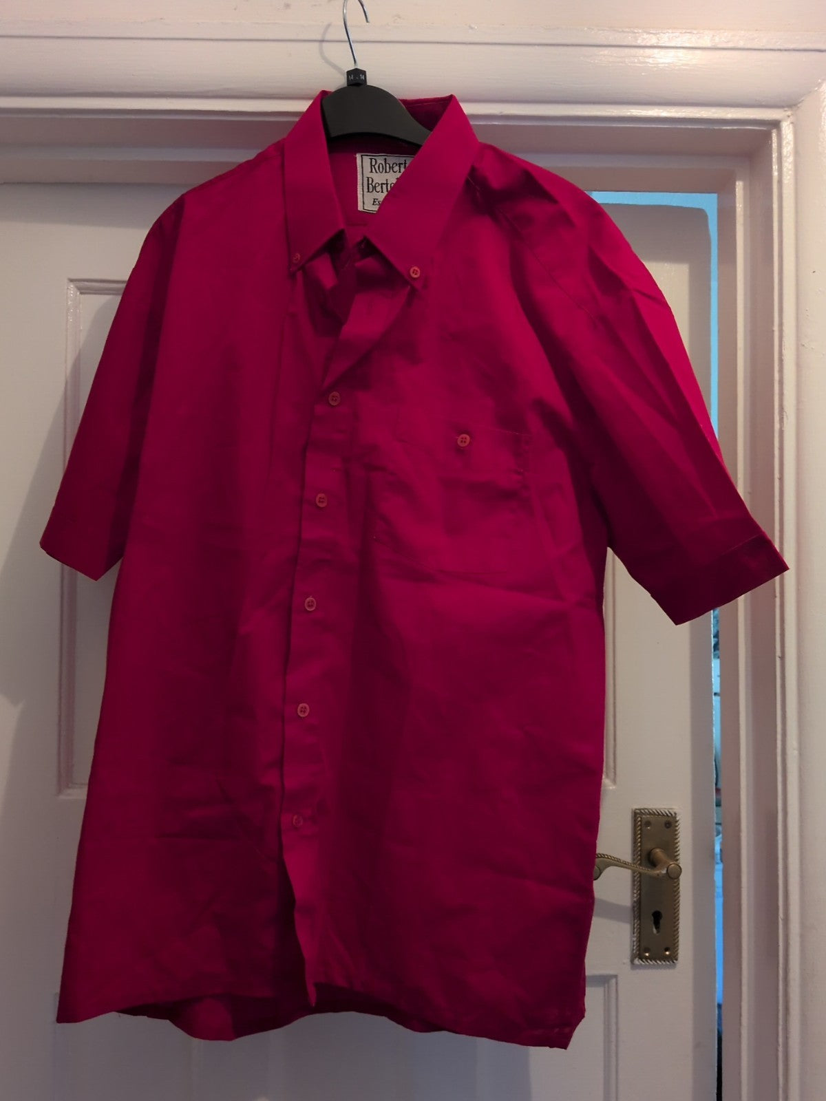Roberto Bertolucci Large Red Shirt Short Sleeve