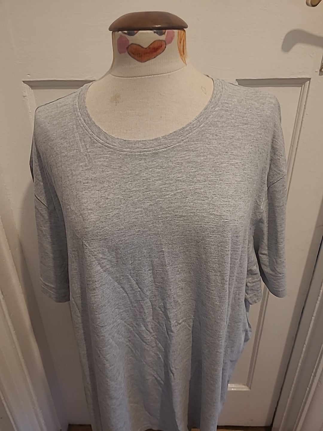 Mens Tu Size 3XL Grey Round Neck Short Sleeve Tshirt