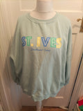 Tu Woman XL Pale Blue Print Jumper Pullover Small Mark On Front