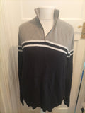 Tu Man Large Cotton Grey And Black Pullover Jumper