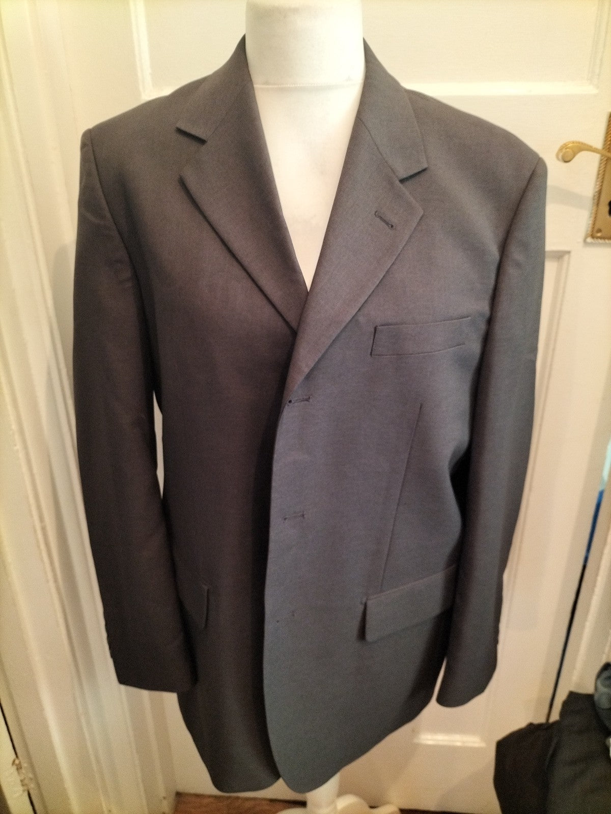 Mens Cedarwood State Size 42 Short Grey Lined Padded Suit Jacket