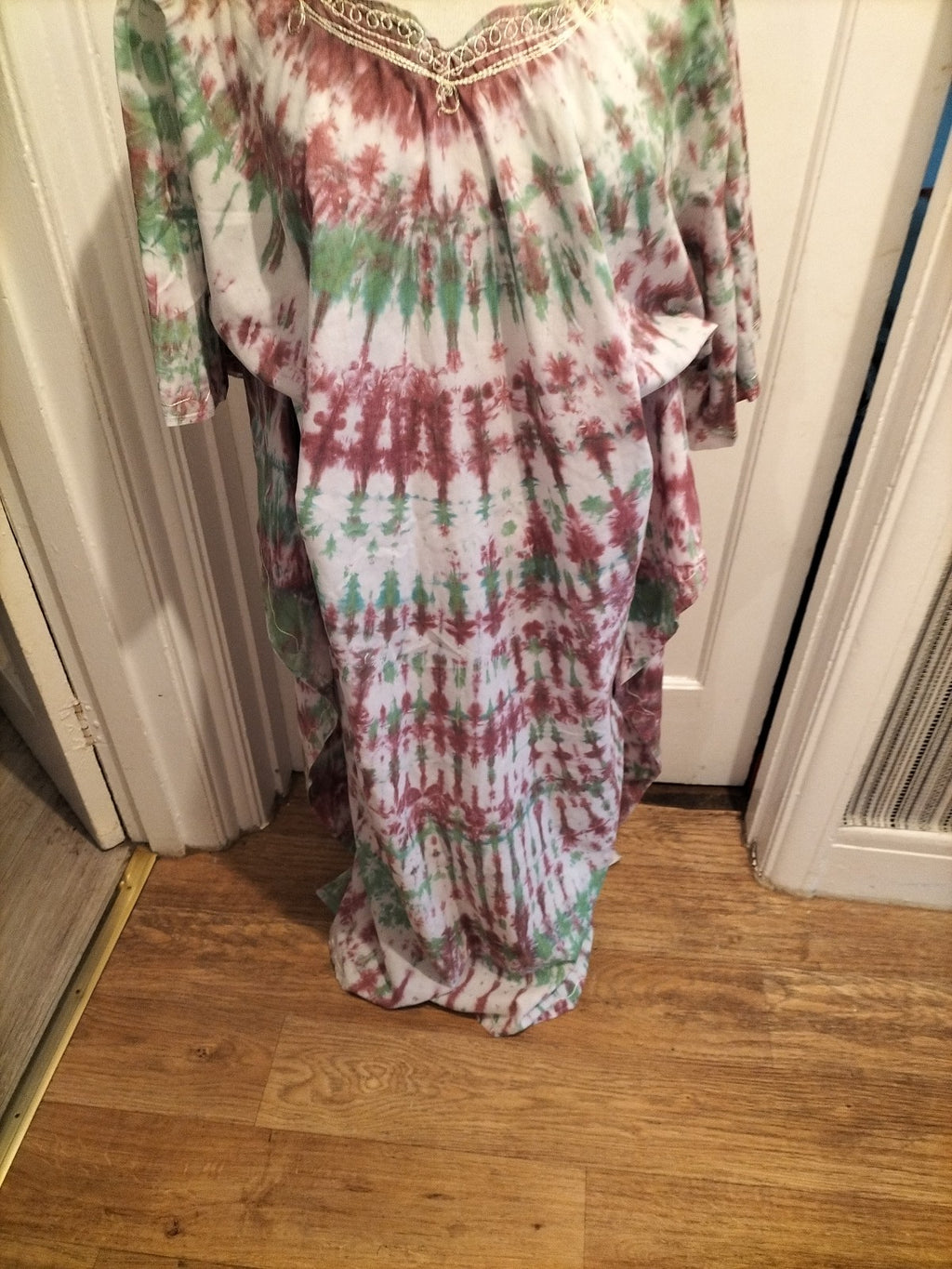 Ladies Vintage Size XL Long Length Multi Dress