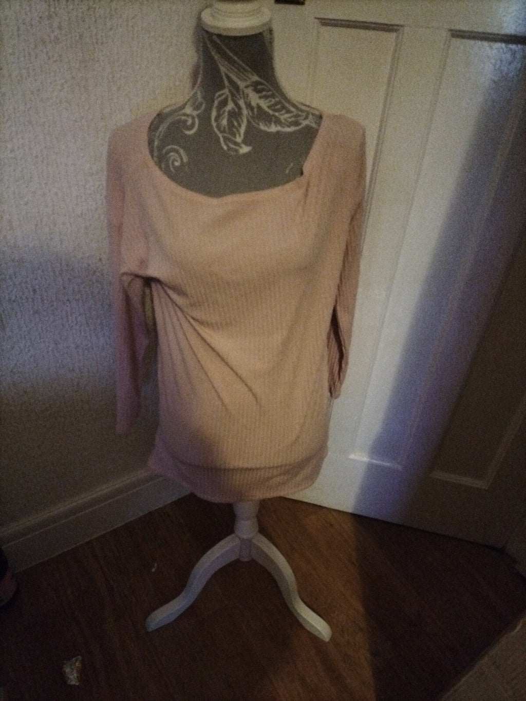Ladies New Look Size 8 Pink Long Sleeved Blouse
