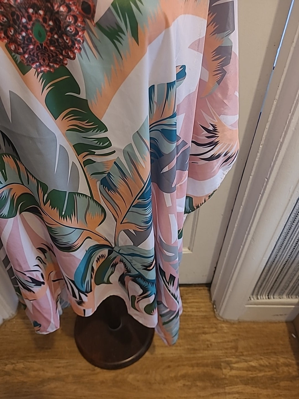 Ladies One Size Multi Floral Short Sleeved Oversized Blouse