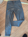 Ladies Leather Effect Legging Grey Size Large [12-14] Free Delivery