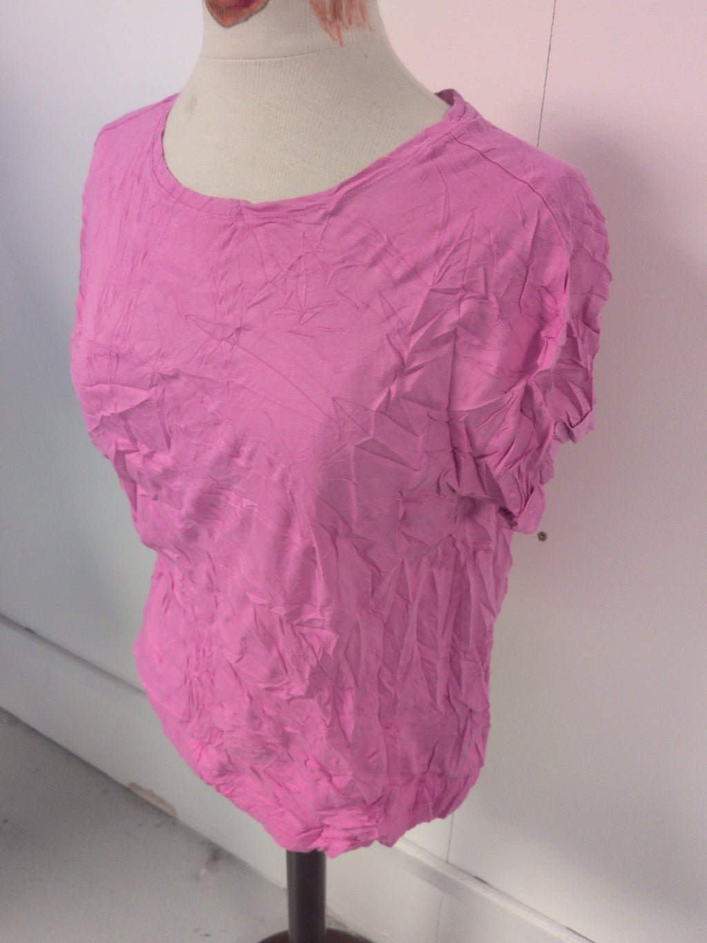 Ladies Marks And Spencer Size Medium Pink Short Sleeve Tshirt