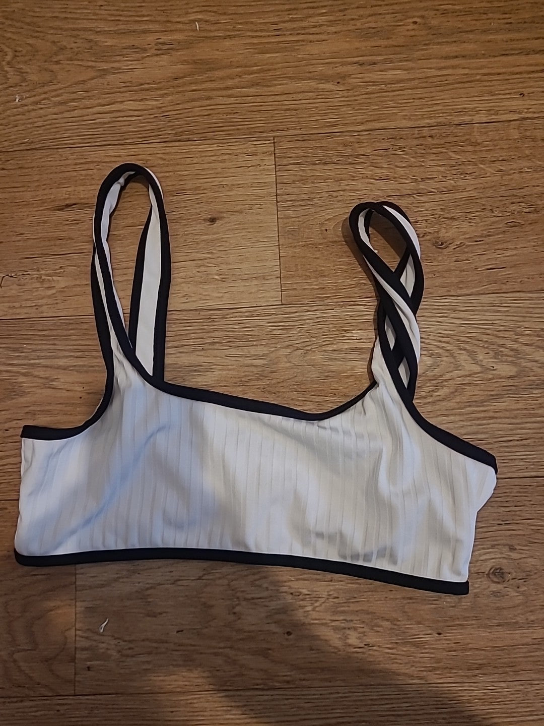 Ladies Primark Size 12 Beige And Black Boobtube Top