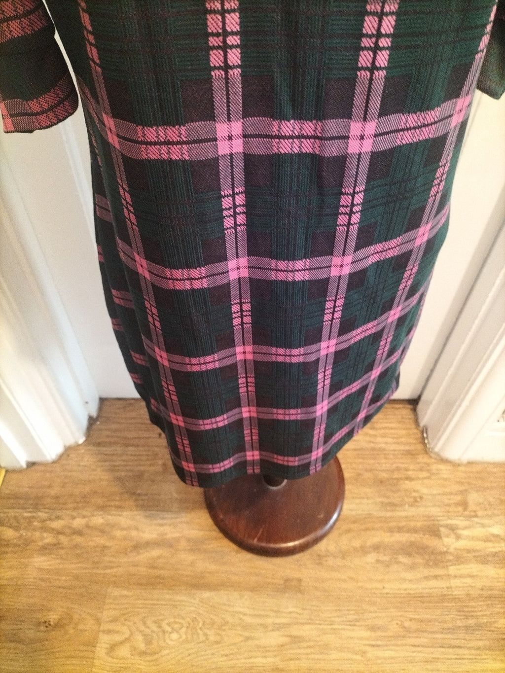 Ladies Lola Skye Size 12 Green/pink/black Check Short Sleeved Dress