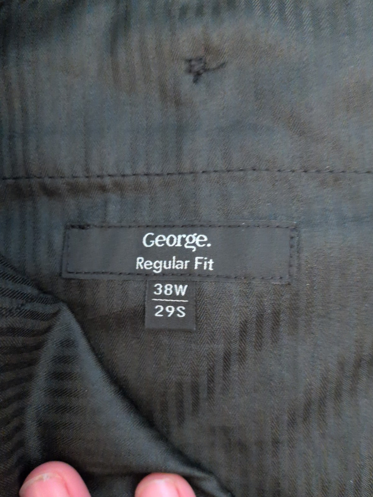 George Regular Fit 38W 29L Black Smart Trousers Immaculate