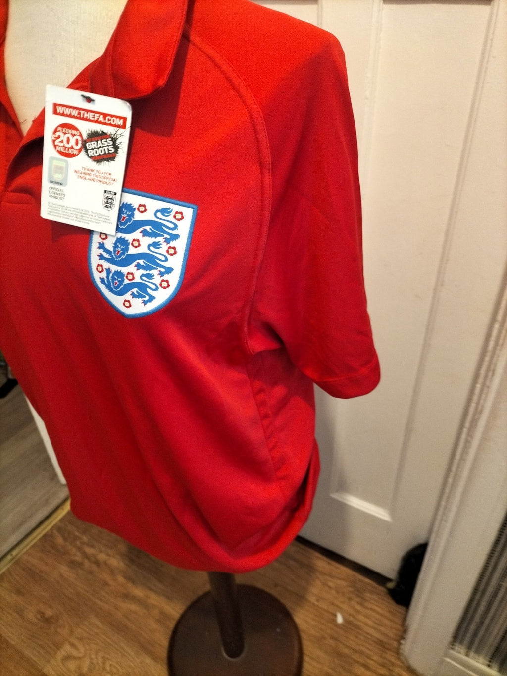 Brand New Mens Size Large Red England Tshirt(Mcleman On Back)