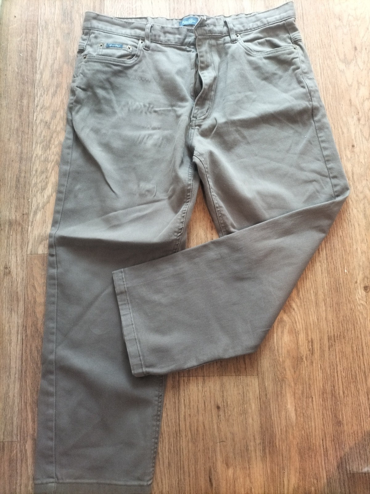 Mens Union Blues Size 36XXS Grey Beige Denim Jeans