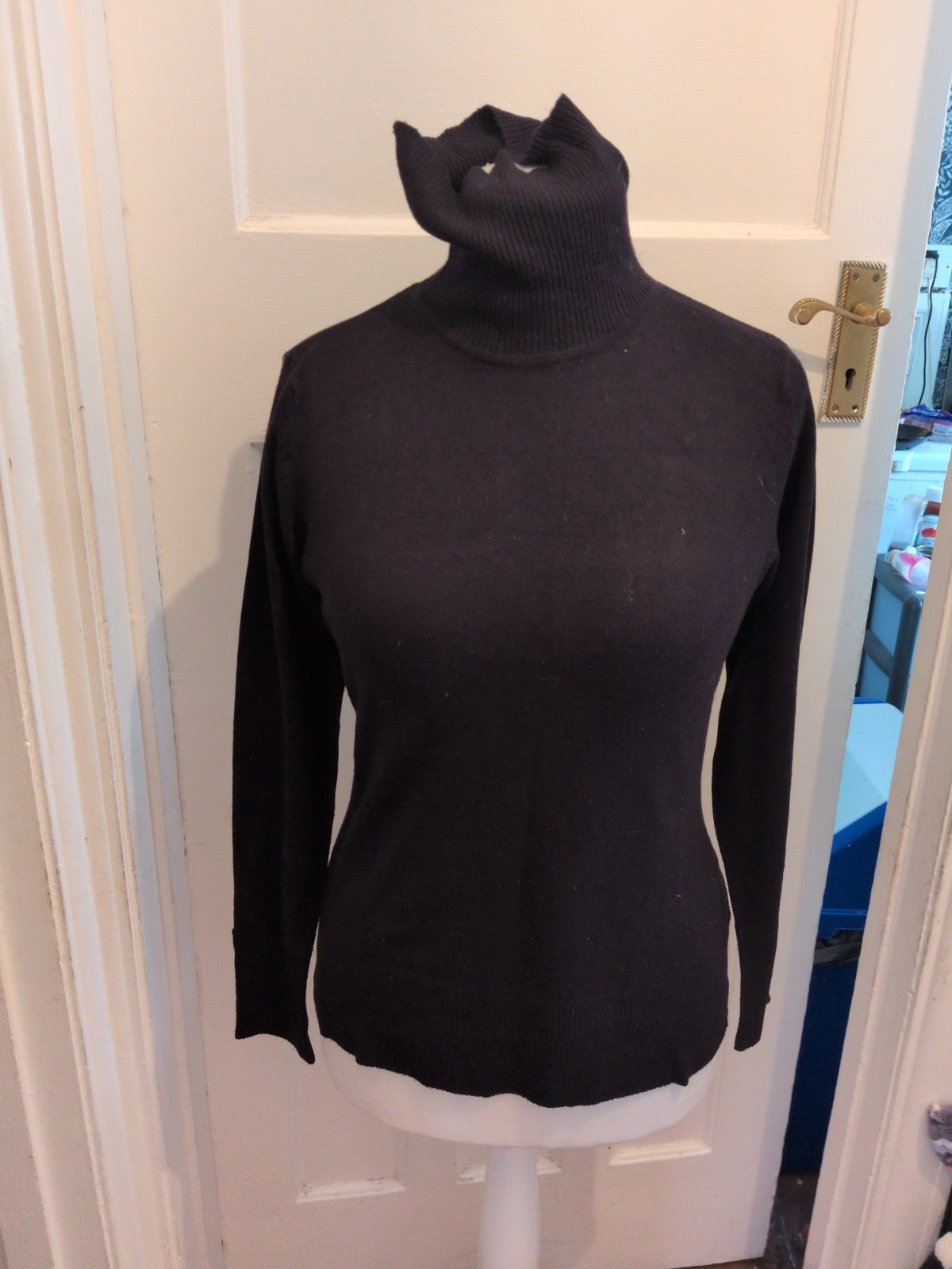 M&Co 14 Black Long Sleeve High Neck Jumper