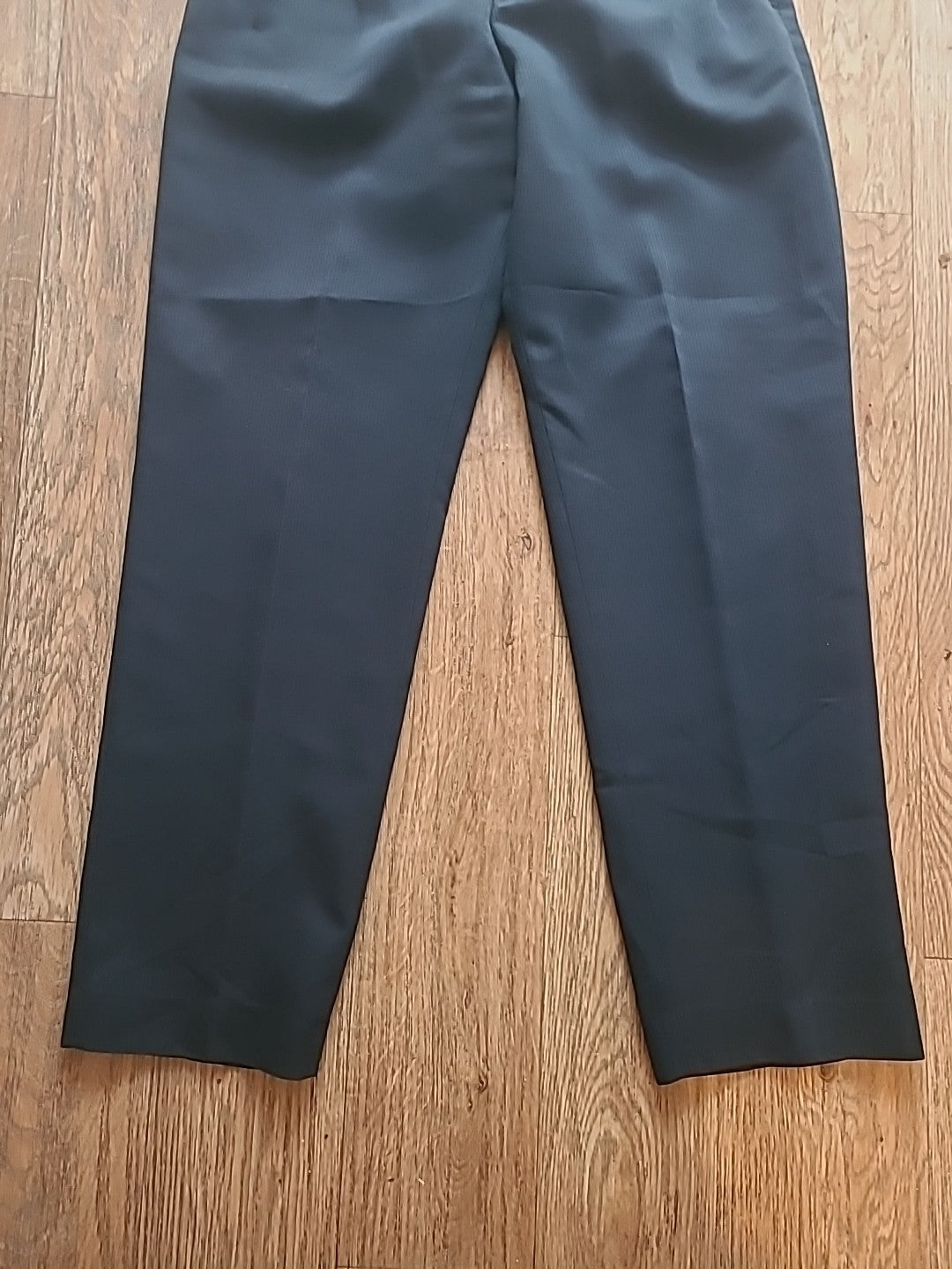 Mens Joe Delancey Size 32R Black Detailed Formal Trousers