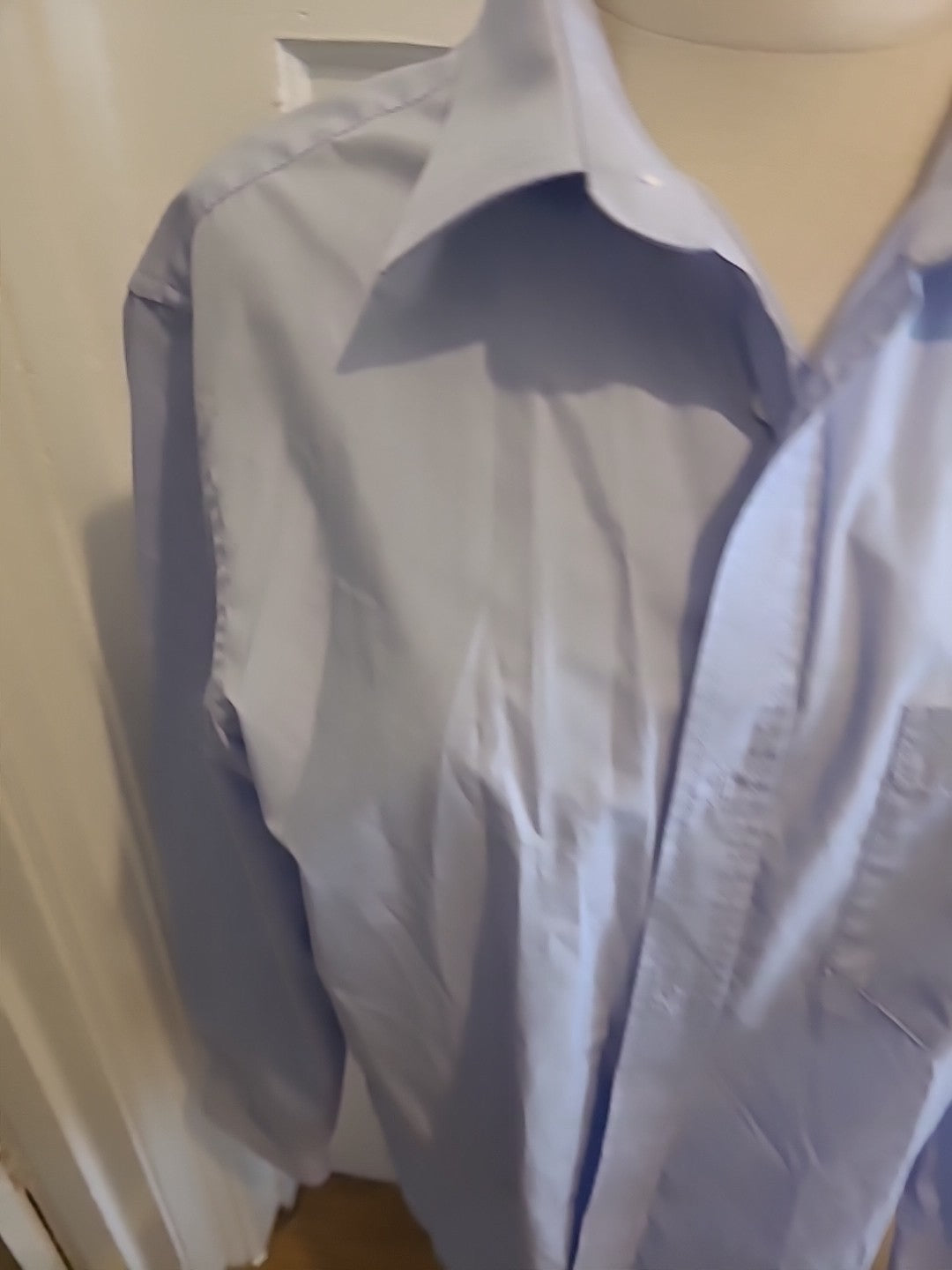 Mens F+F 15.5 Regular Fit Blue Long Sleeve Shirt