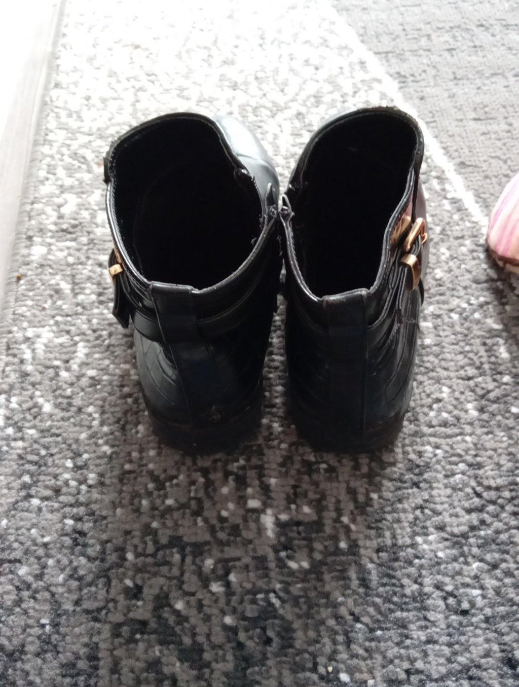 Ladies Black Ankle Boots Size 3 Principle Wide Fit Free Delivery