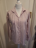 Mens Shirt Pink/white Stripe 16" Collar Slim Fit