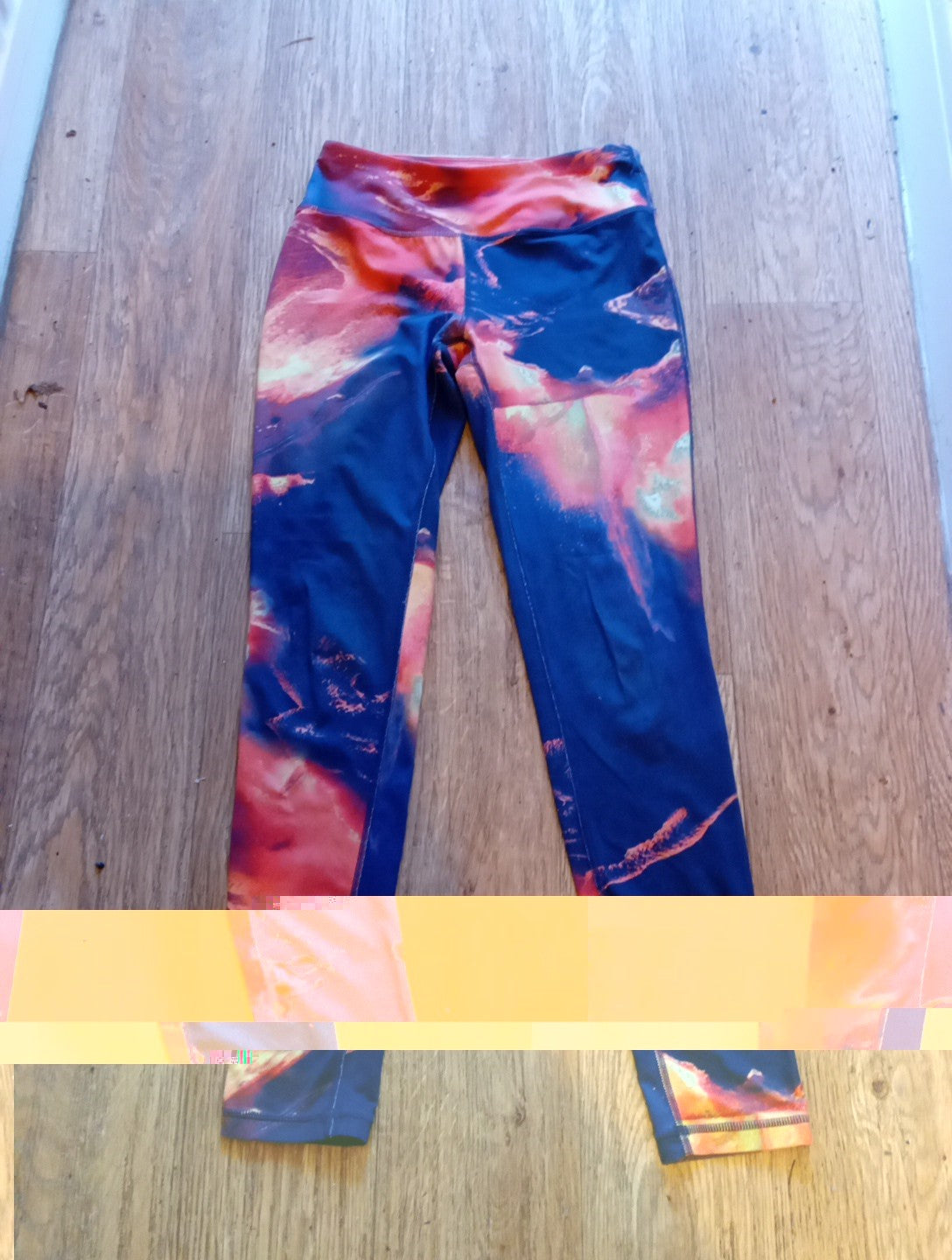 Ladies Sweaty Betty Size XS Orange Black Leggings