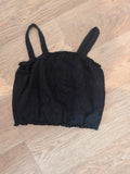 George 7-8 Years Black Sleeveless Crop Top
