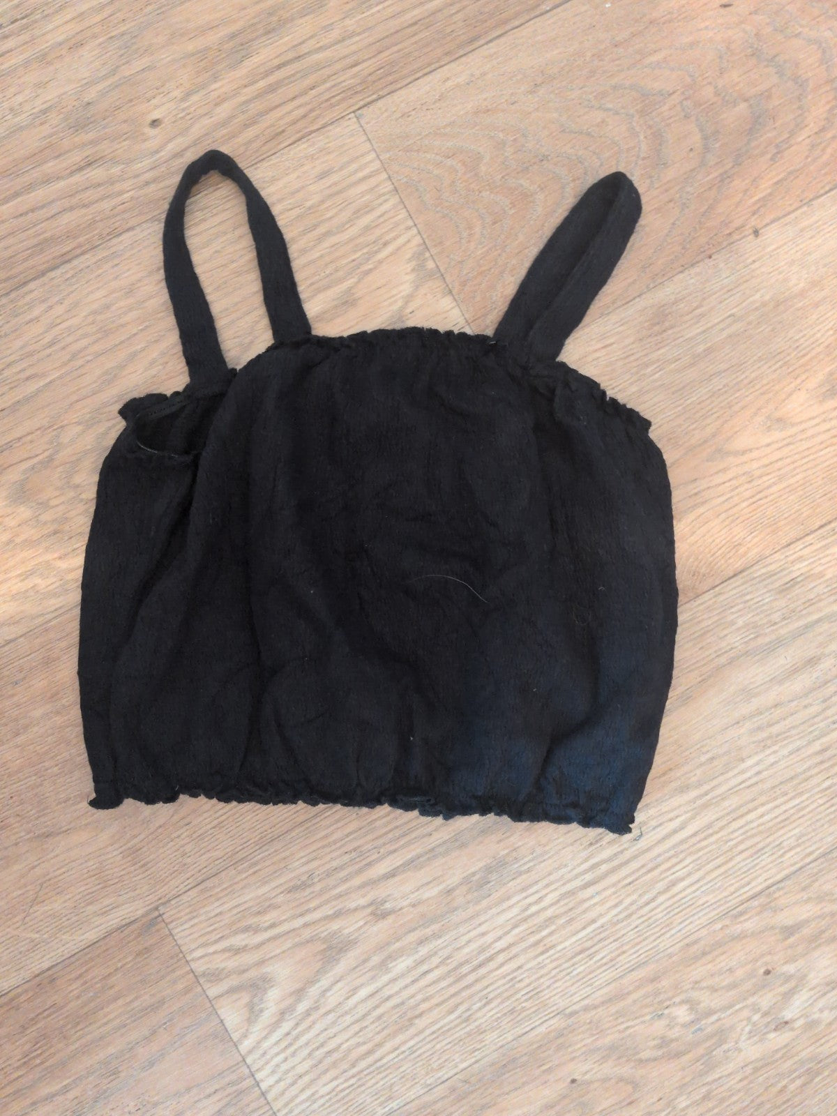 George 7-8 Years Black Sleeveless Crop Top