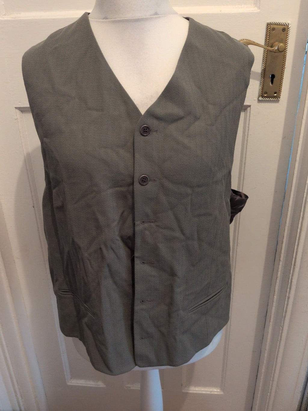 46R Grey Lined Suit Waistcoat
