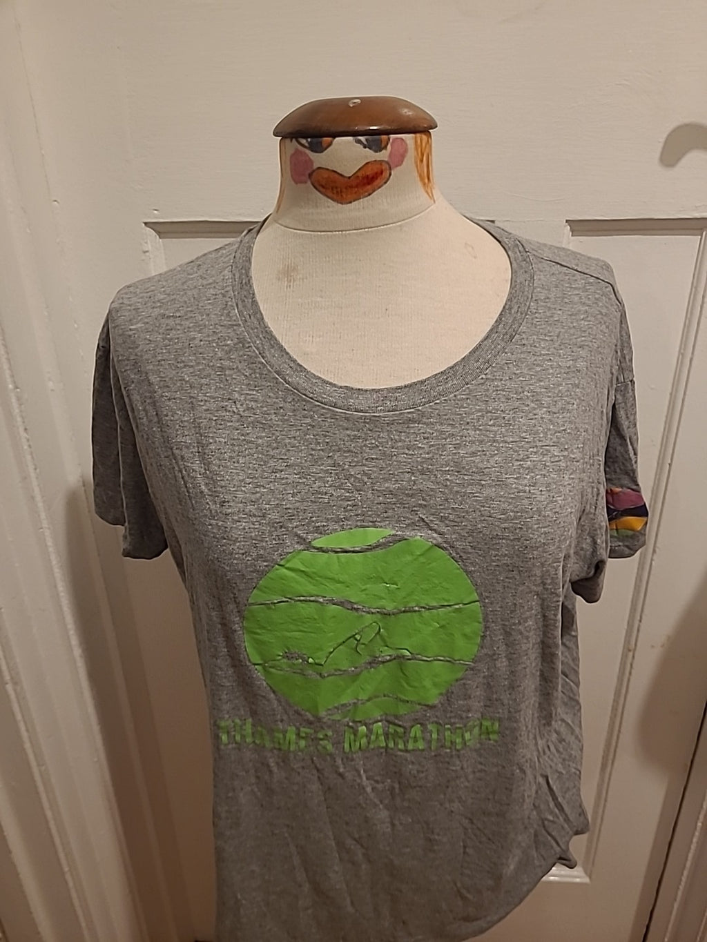 Ladies Size XL Grey And Green Thames Marathon Tshirt