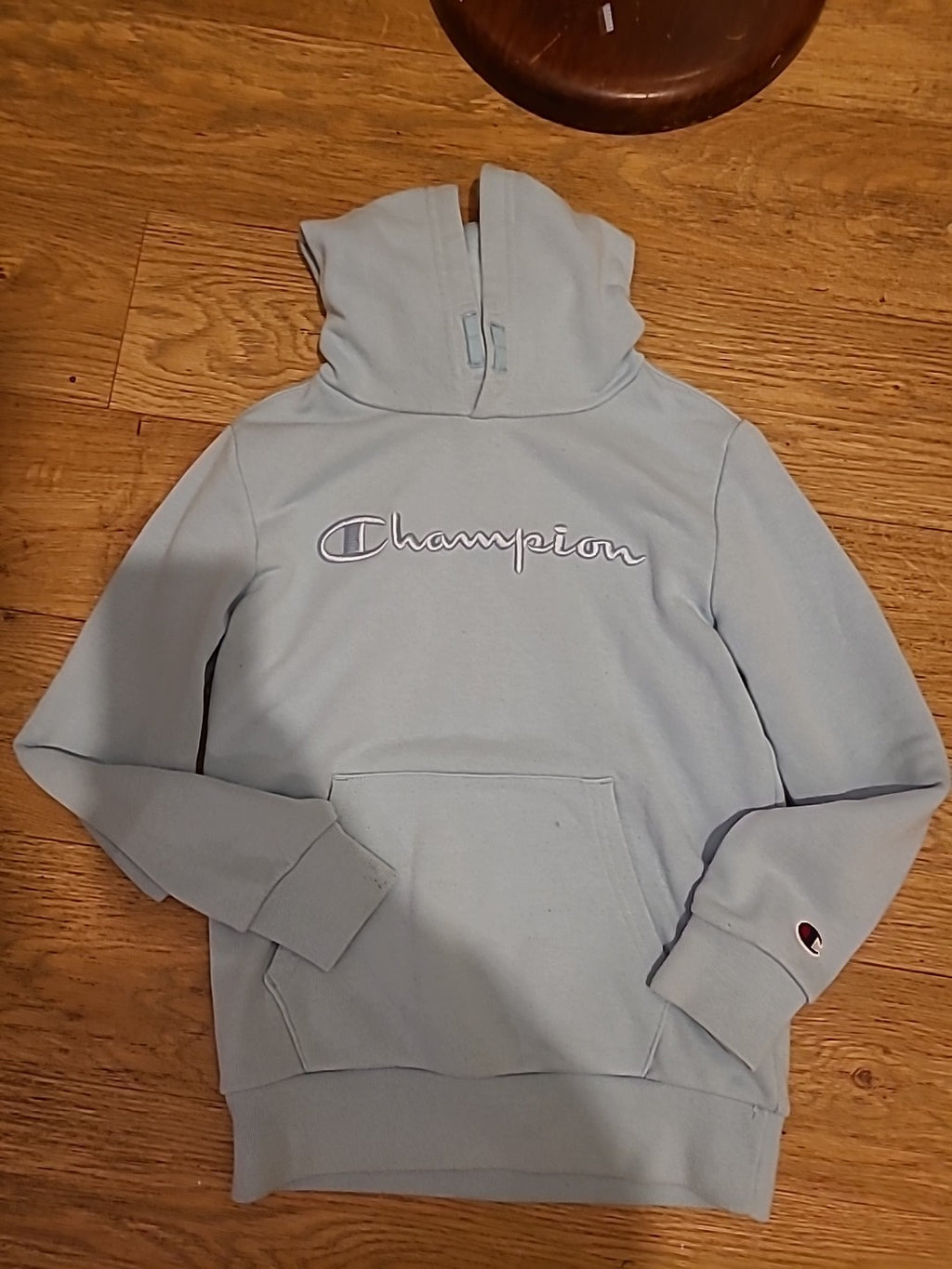 Girls Champion Size 9-10 Years Blue Hoodie
