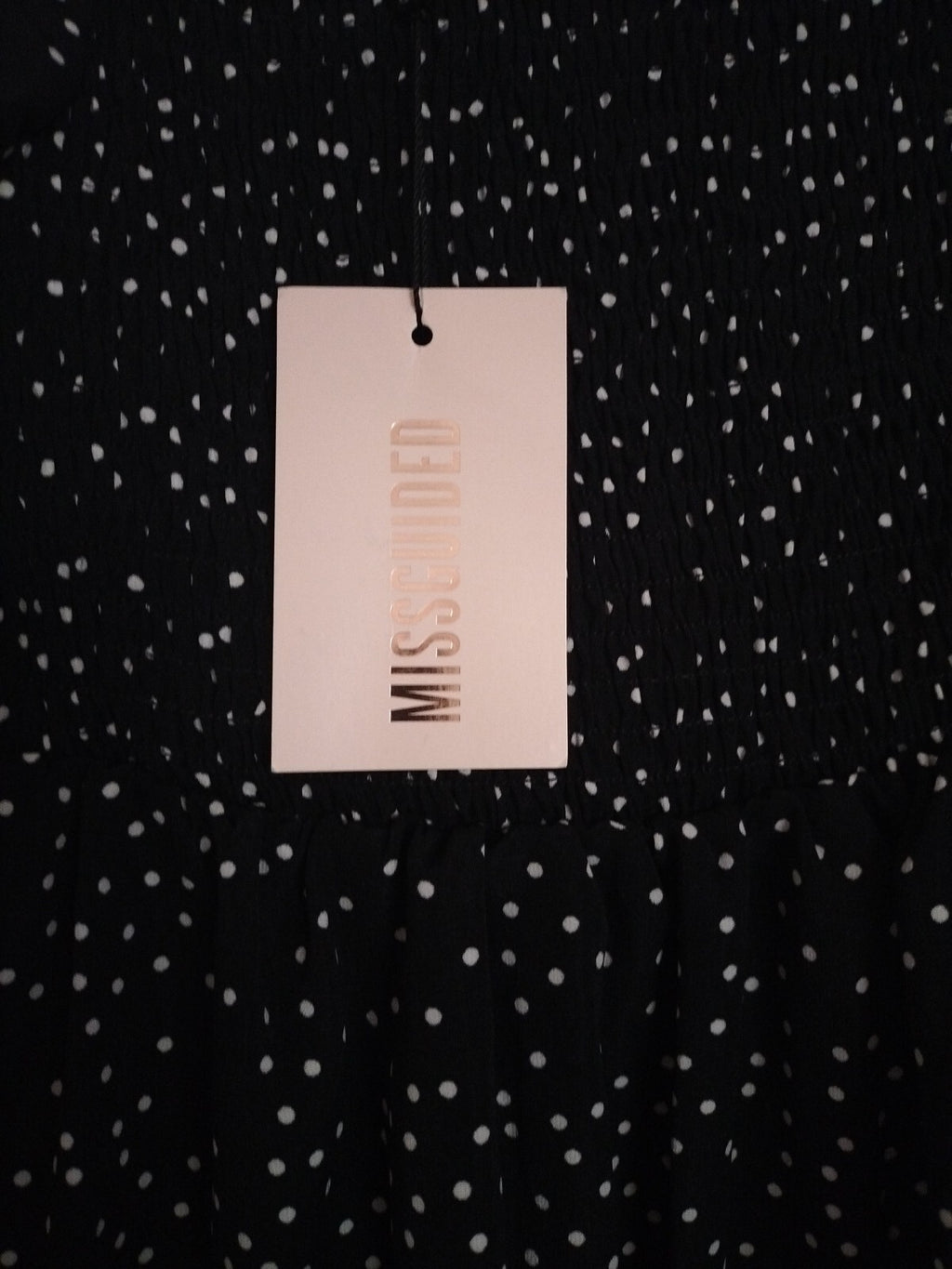 New With Tags Ladies Missguided 6 Polkadot Mid Sleeved Dress