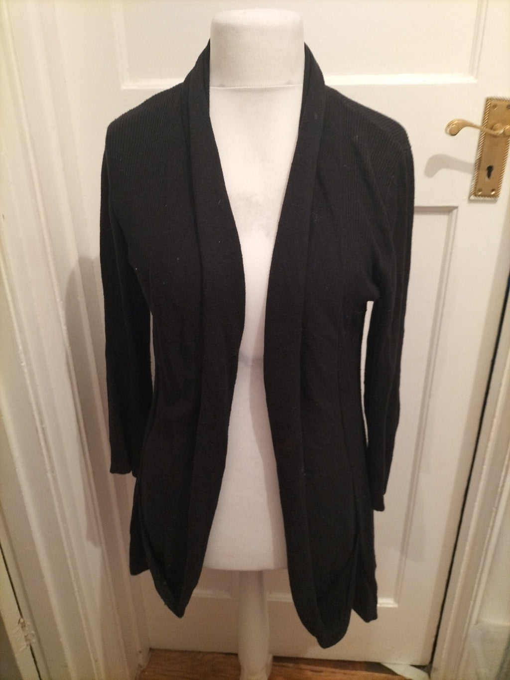 Marks And Spencer 14 Black Cardigan Small Hole On Collar