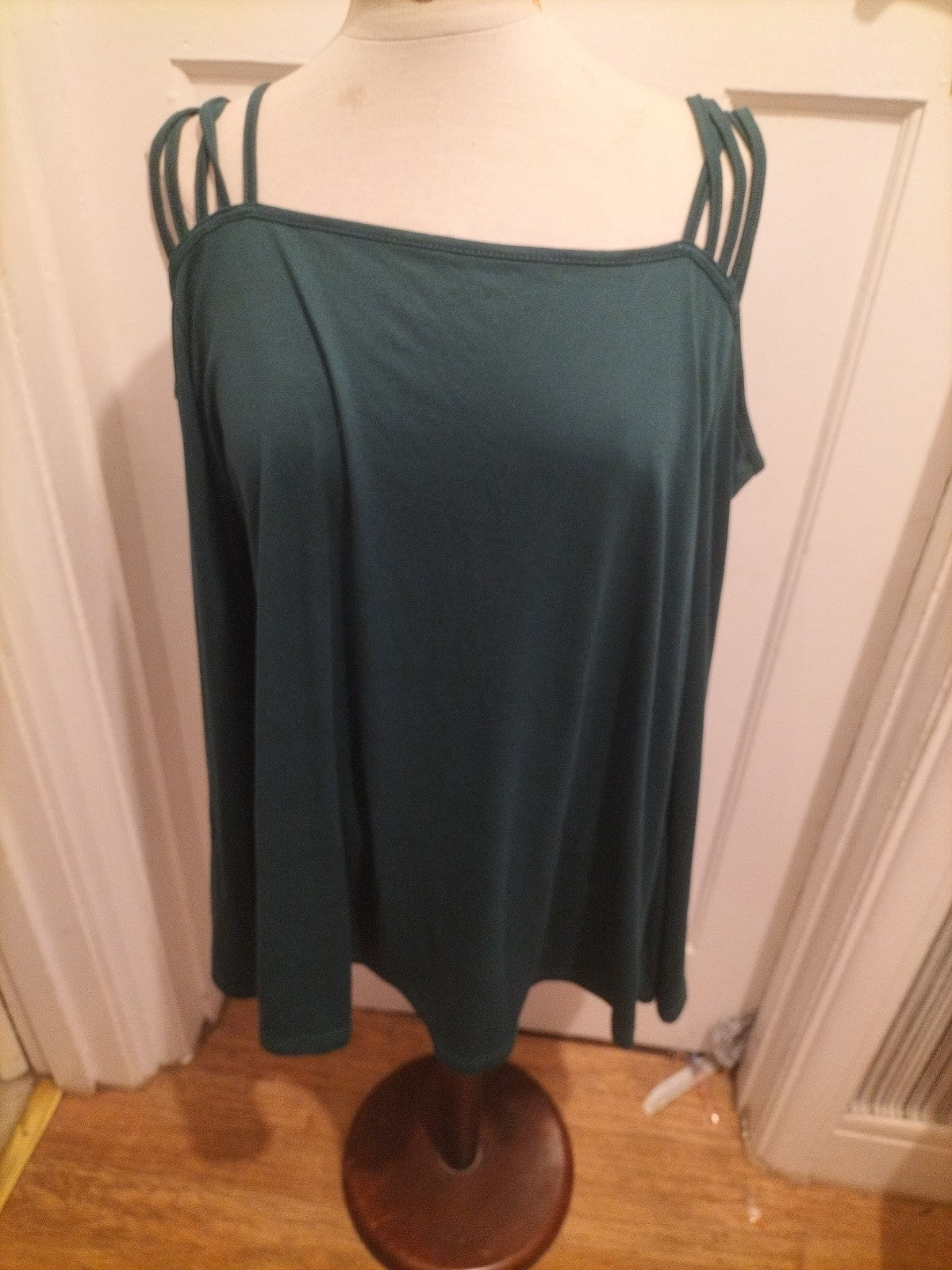 Ladies Shein Size 4XL Dark Green Long Sleeved Blouse