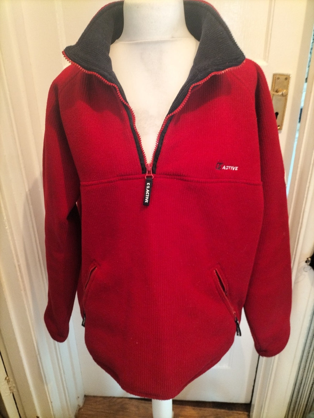 Mens CS Active Size XL Red Pullover Jumper