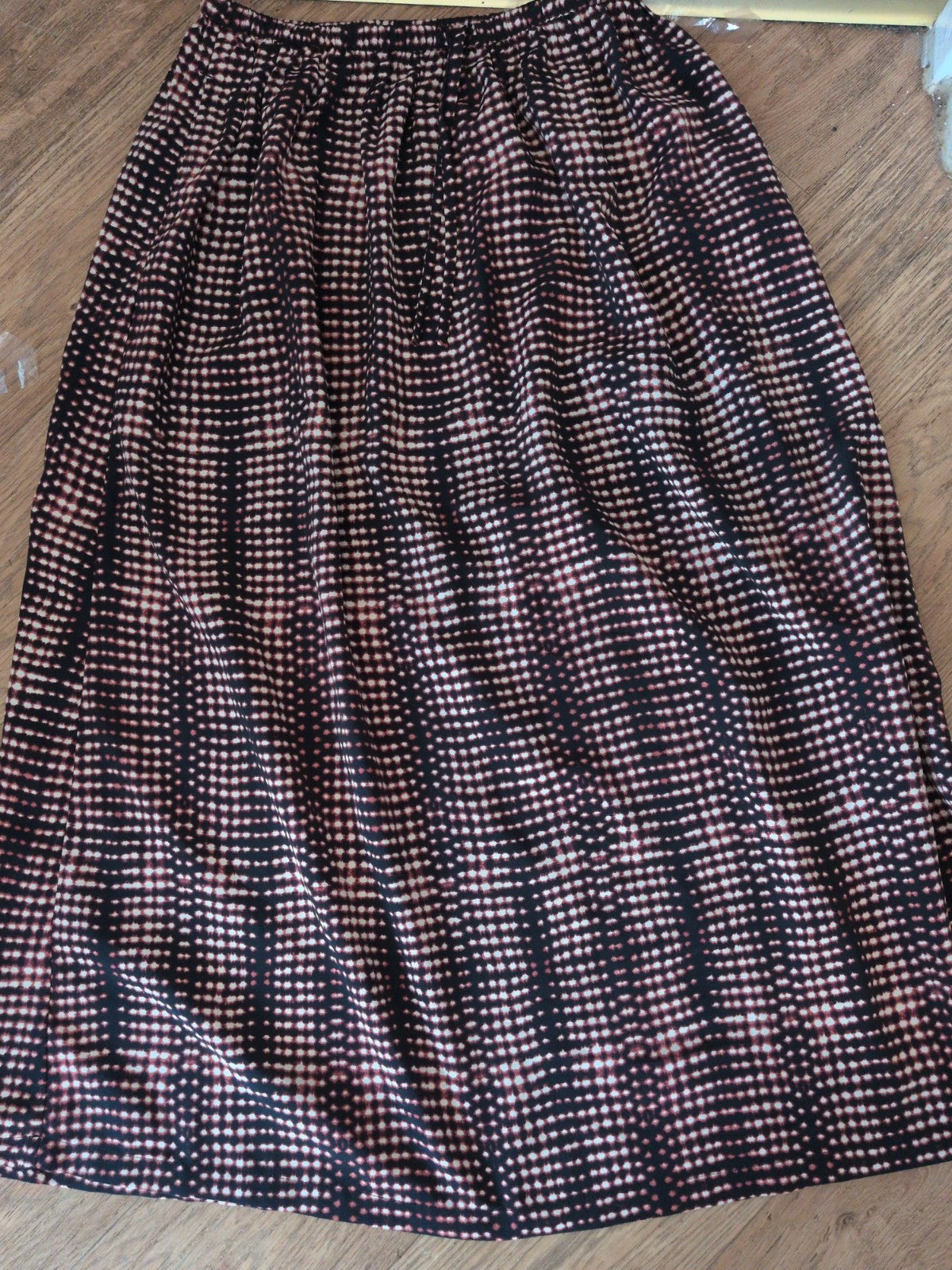 Per Una 8 Multicoloured Lights Style Pattern Elasticated Long Flare Skirt