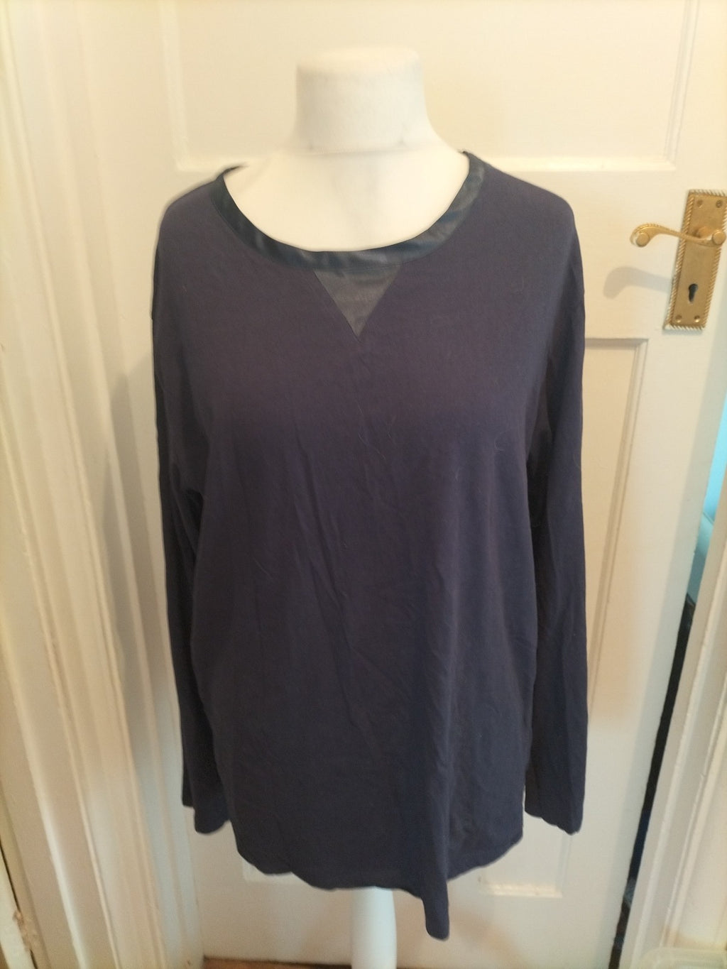 Mwns Temperly Size L Navy Long Sleeved Pyjama Top