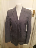 Mens St Michael Size 39-40 Long Grey Blazer Suit Jacket