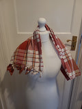 Ladies Red Check Scarf