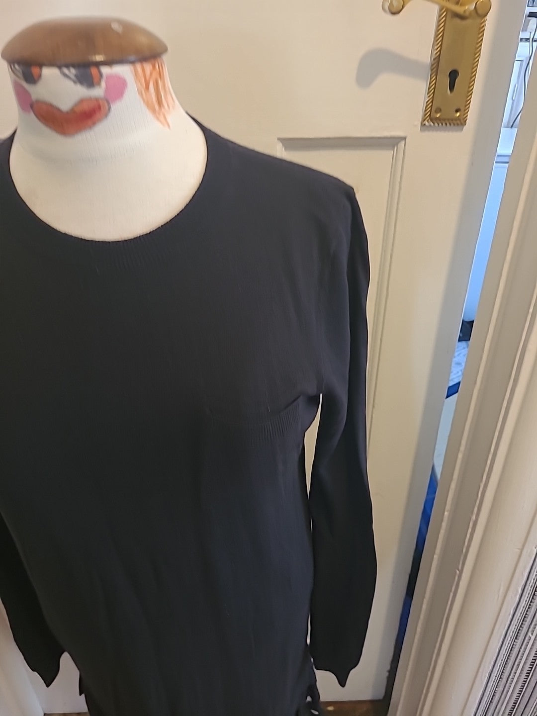 Ladies Next Size 10T Black Long Sleeved Dress
