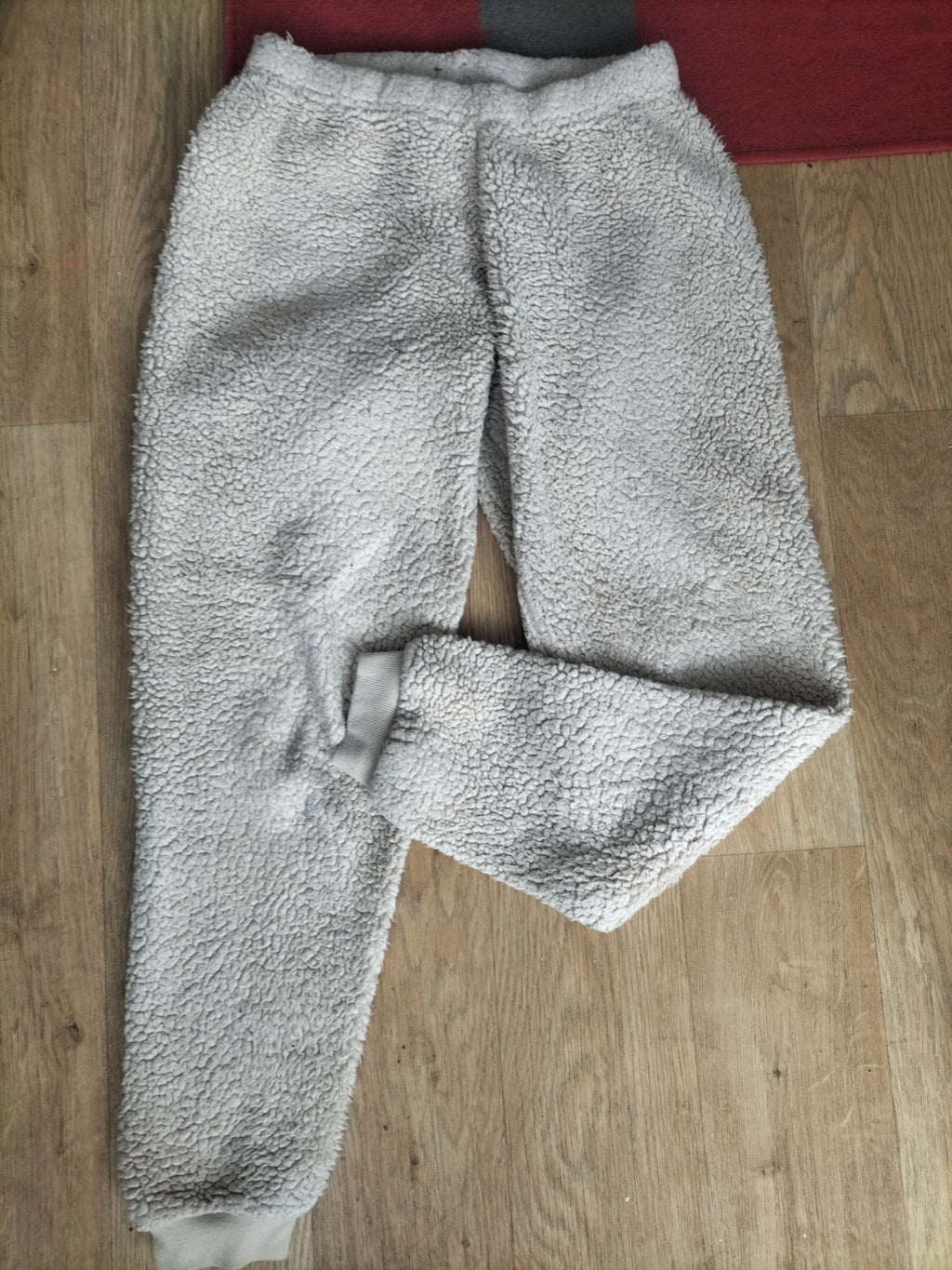 Ladies Primark Size 6-8 Beige Fluffy Warm Elasticated Pyjama Bottoms
