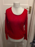 Divided By H&M Small Red Long Sleeve Lightweight Jumper