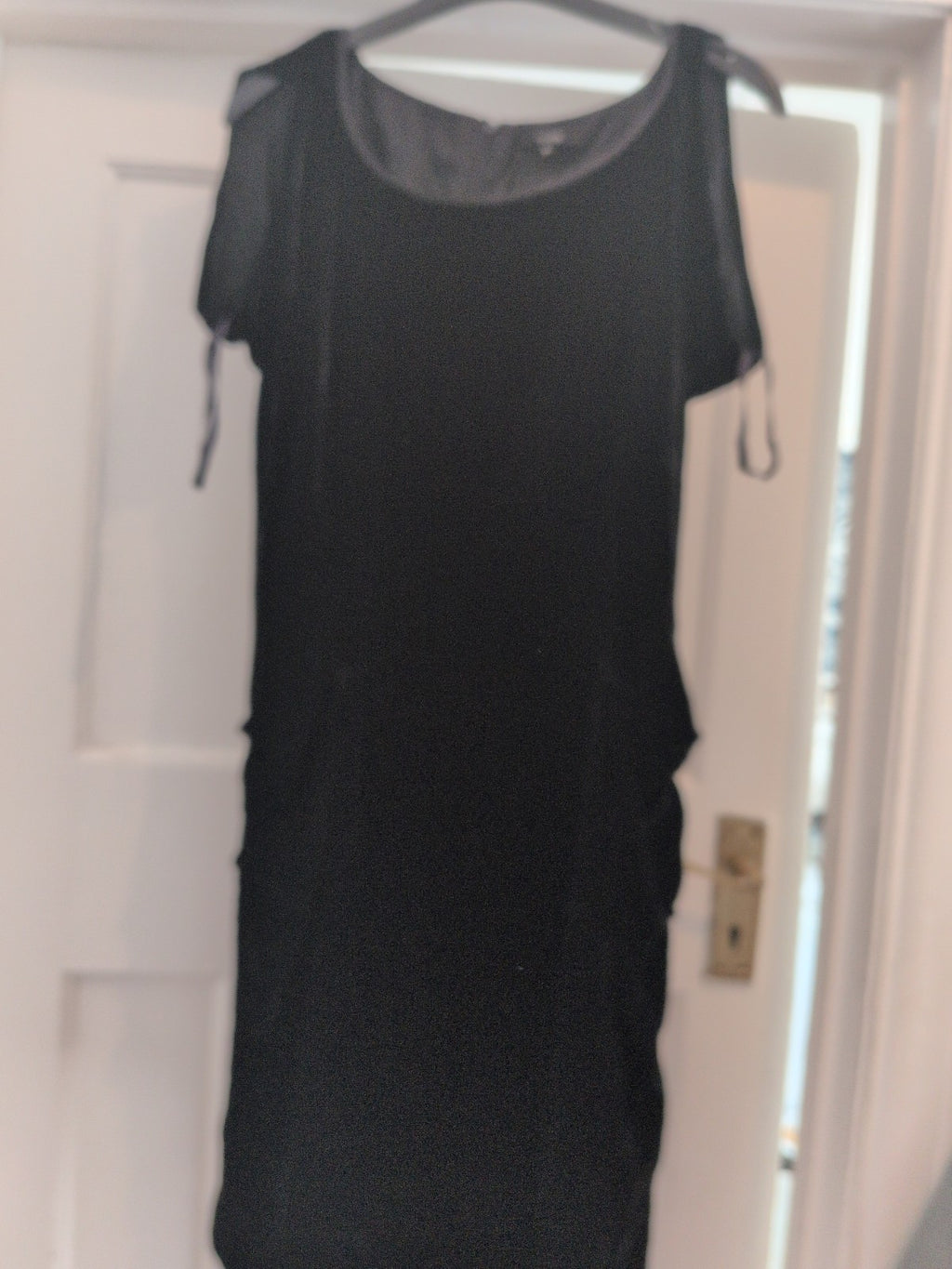Linea 12 Dress Black Short Sleeve Lined