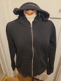 Ladies H&M Size Small Black Hoodie Zip Through