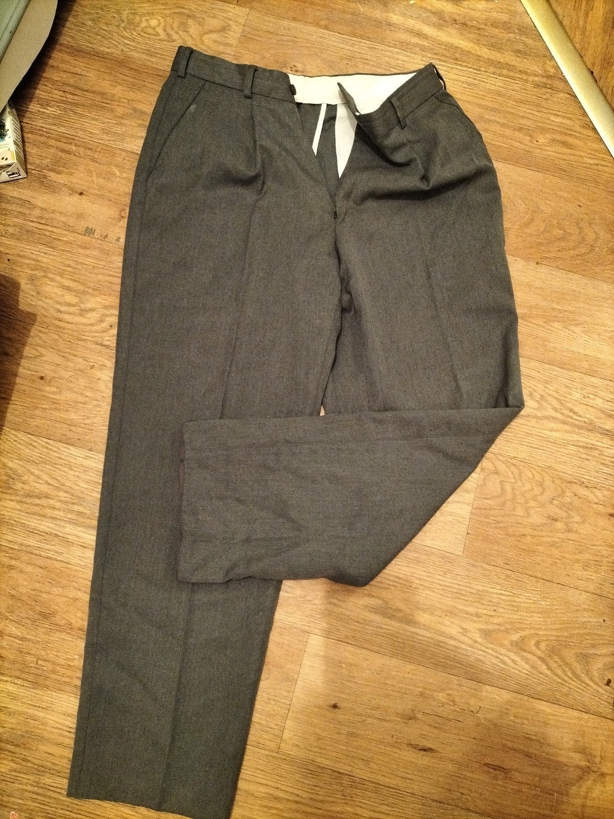Mens 34 Short Grey Smart Trousers
