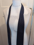 Marks And Spencer Navy Blue And Yellow Small Square Patterned Tie