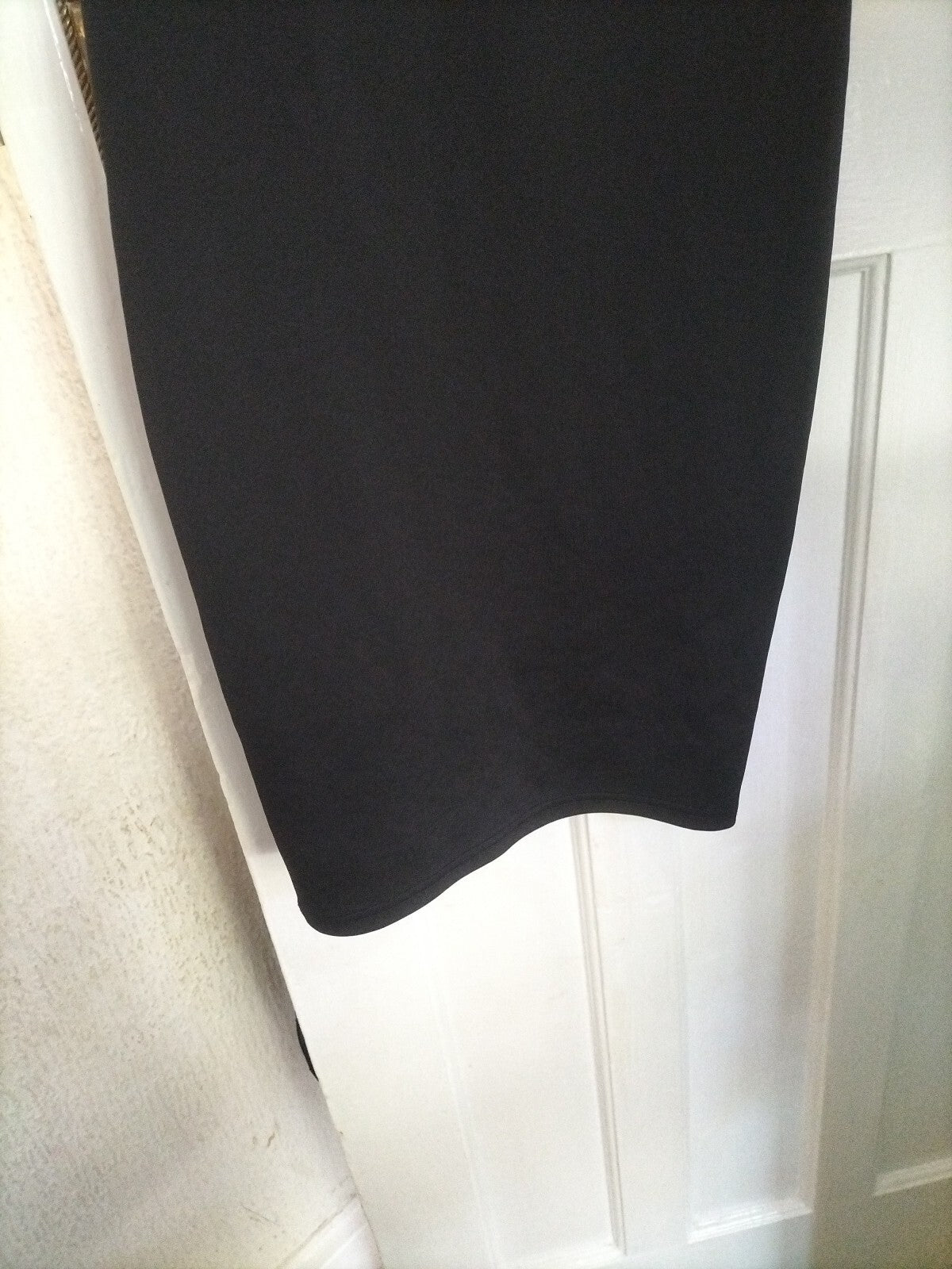 Ladies AX Paris Size 10 Black/gold Embroidered Cap Sleeved Dress