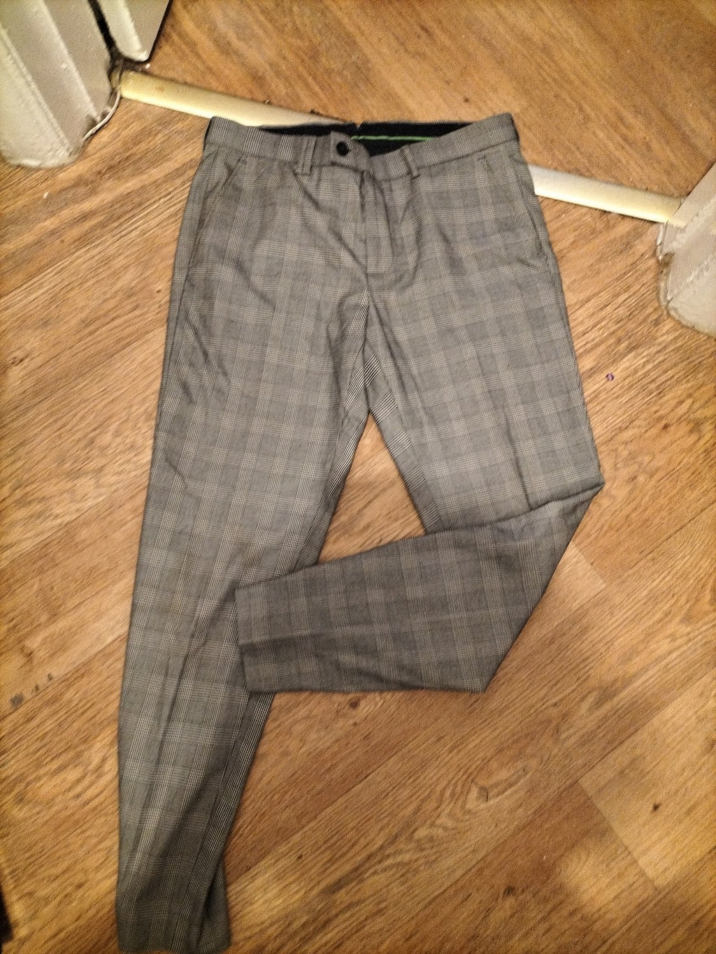 Mens Gianni Feraud Size 32R Grey Check Trousers
