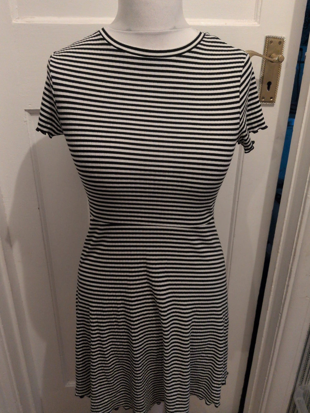 Limited Edition 12 Black Stripe Short Sleeve Dress