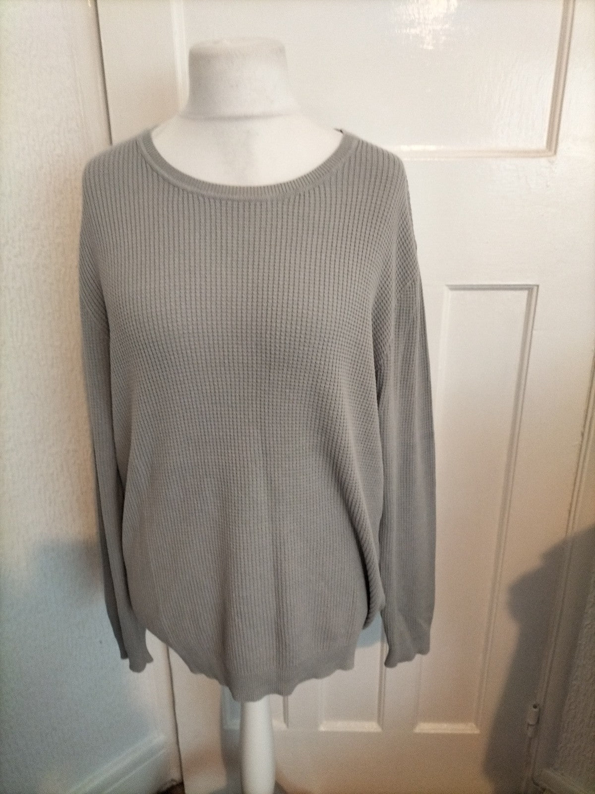 Mens Debenhams 1778 Size Large Grey Knit Long Sleeved Jumper