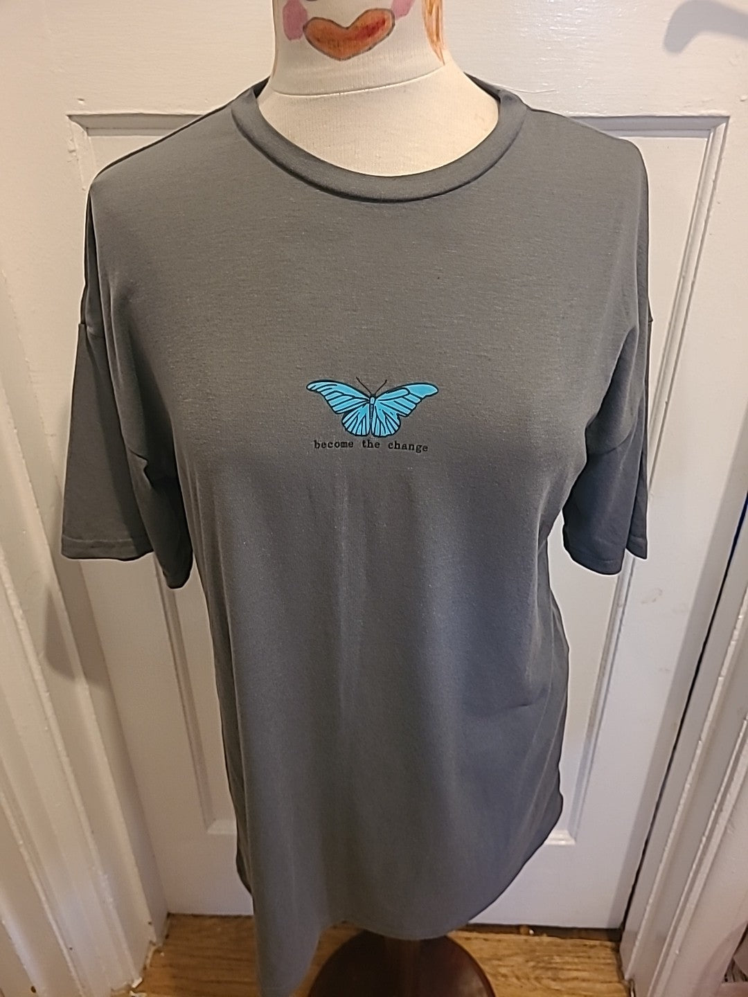 Ladies Shein Size XS Grey Short Sleeve Tshirt Dress