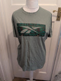 Reebok Large Green Print Short Sleeve T-shirt