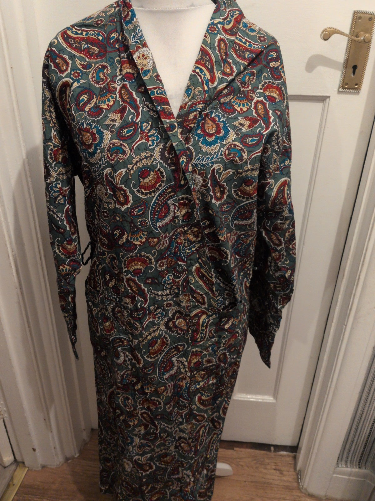St Micheal Large Multi Aztec Long Length Blouse Robe No Tie